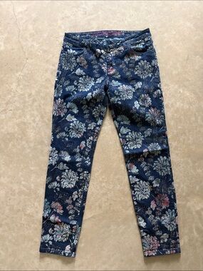 Desigual Floral Print Dark Blue Women’s Jeans